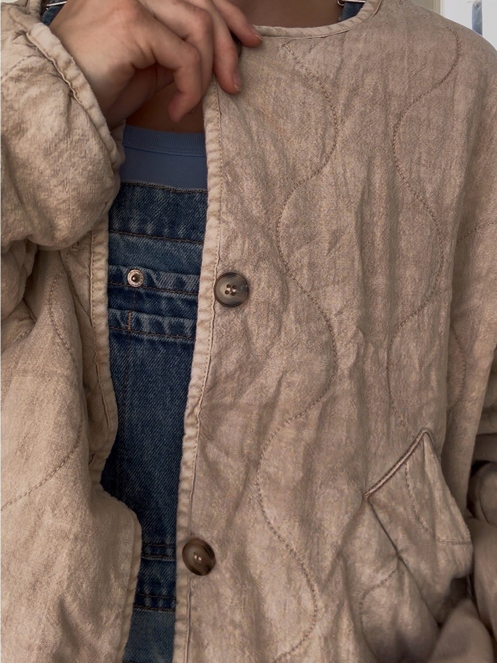 Gilli Quilted Light Beige Jacket